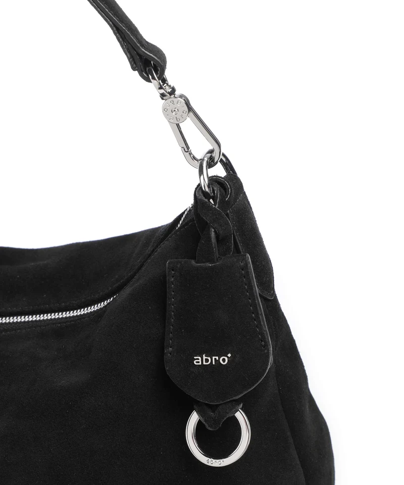 Abro Suede Juna Small Sac fourre-tout black/nickel