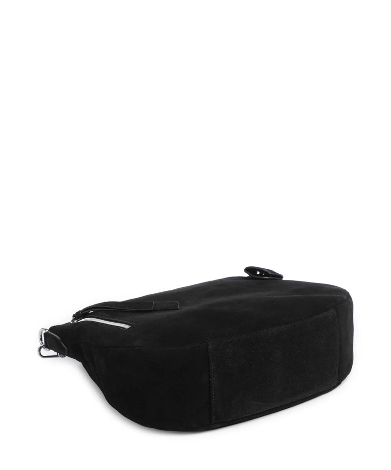 Abro Suede Juna Small Sac fourre-tout black/nickel