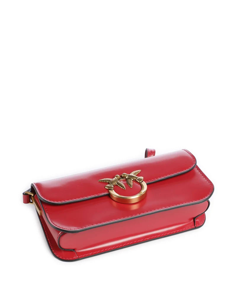 Pinko Love Box Horizontal Sac bandoulière rosso rio/antique gold