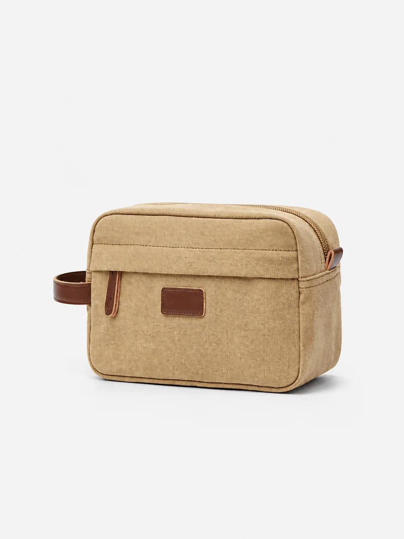 Trousse De Toilette De Voyage Homme En Toile Avec Poche