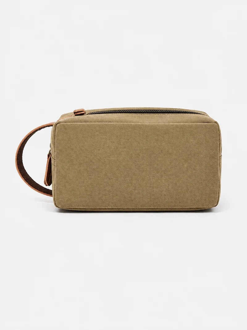Trousse De Toilette De Voyage Homme En Toile Avec Poche