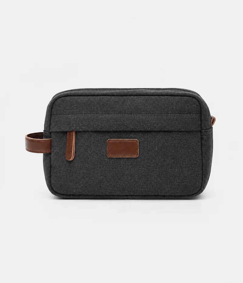 Trousse De Toilette De Voyage Homme En Toile Avec Poche