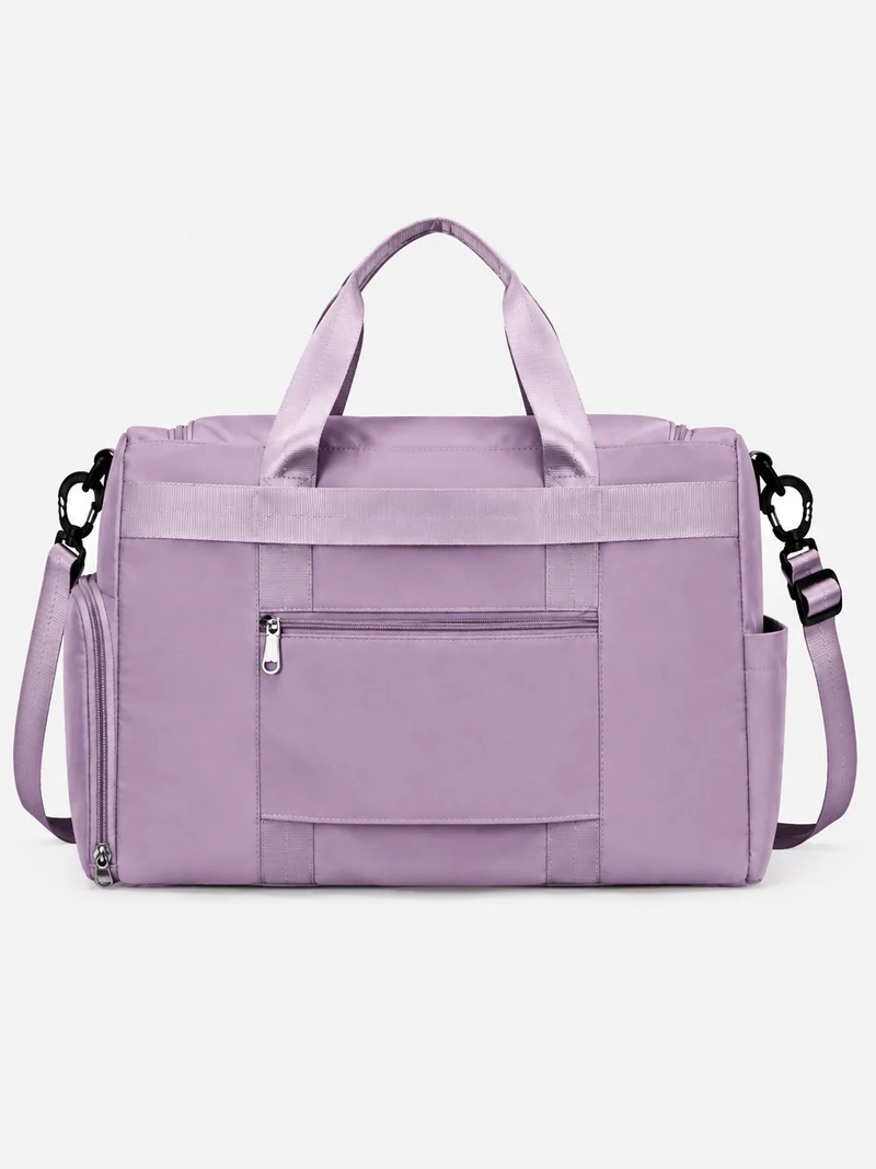 Sac polochon de voyage femme lilas 35 L avec compartiment à chaussures