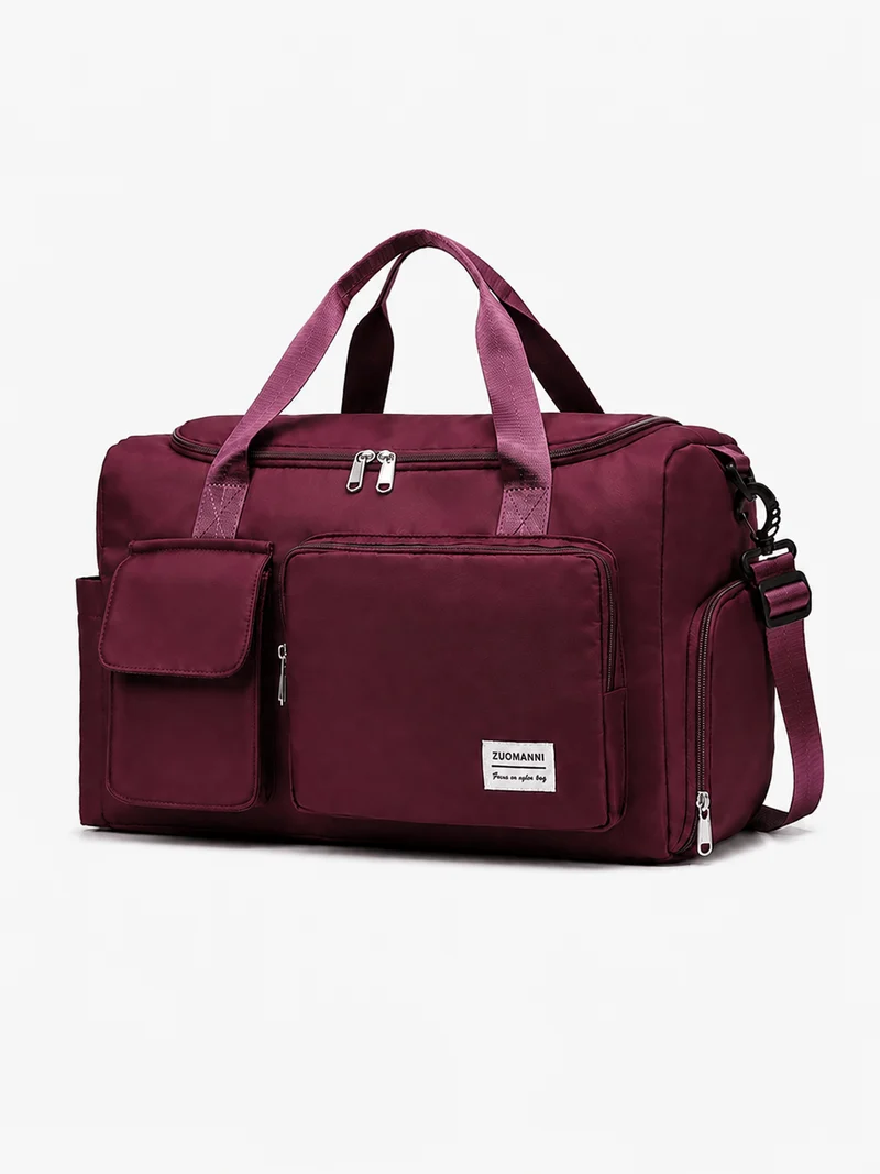 Sac polochon de voyage femme lilas 35 L avec compartiment à chaussures