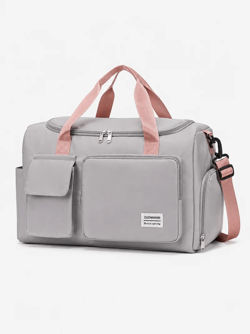 Sac polochon de voyage femme lilas 35 L avec compartiment à chaussures