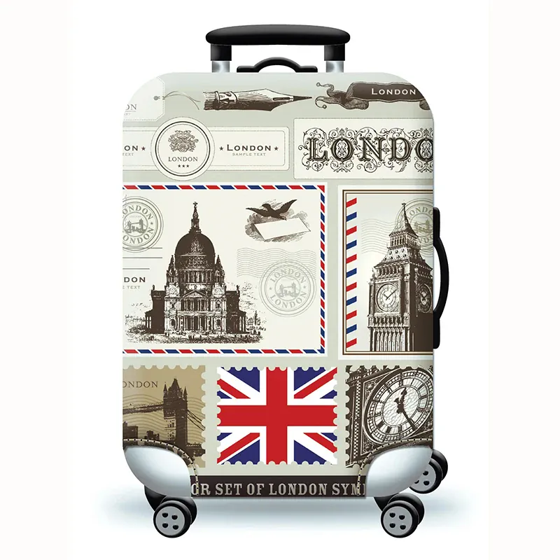 Housse de valise extensible imprimé voyage 18 à 32 pouces