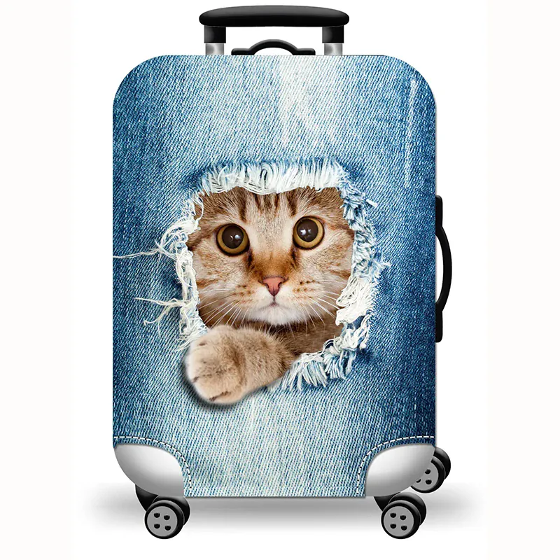 Housse de valise extensible imprimé voyage 18 à 32 pouces