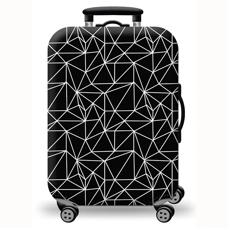 Housse de valise extensible imprimé voyage 18 à 32 pouces