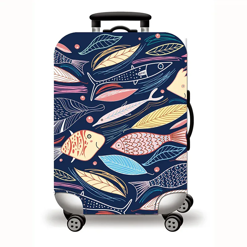 Housse de valise extensible imprimé voyage 18 à 32 pouces