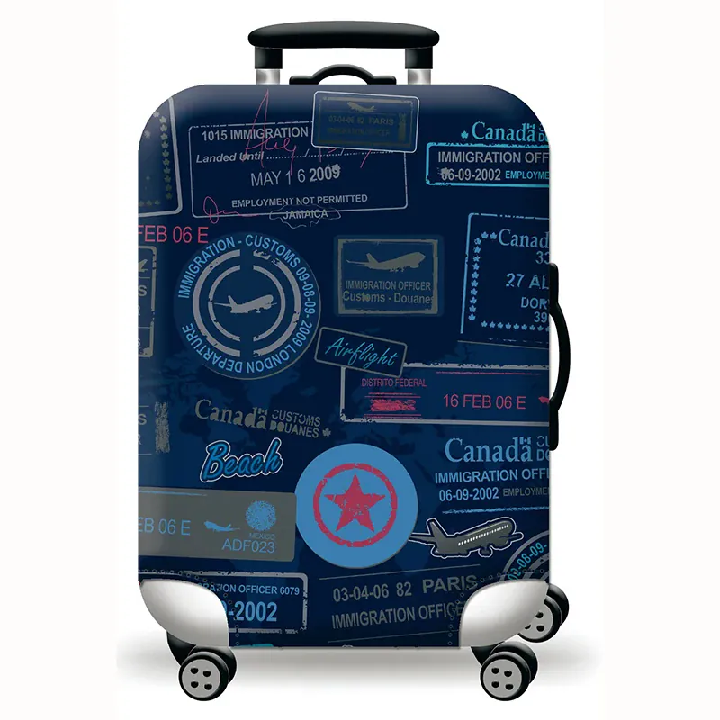 Housse de valise extensible imprimé voyage 18 à 32 pouces