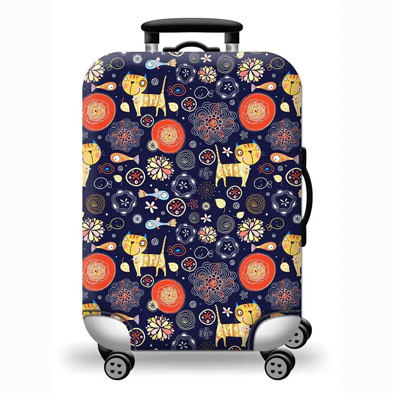Housse de valise extensible imprimé voyage 18 à 32 pouces