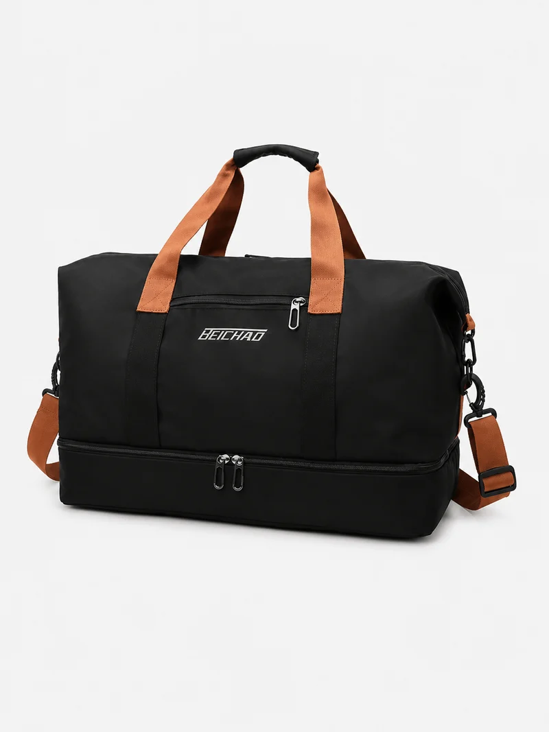 Sac polochon de voyage femme extensible en tissu Oxford avec bandoulière