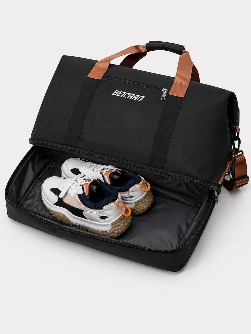 Sac polochon de voyage femme extensible en tissu Oxford avec bandoulière
