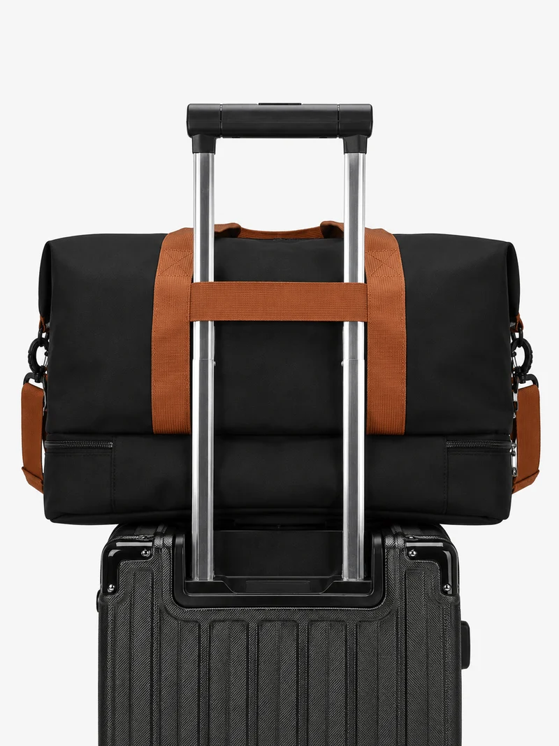 Sac polochon de voyage femme extensible en tissu Oxford avec bandoulière