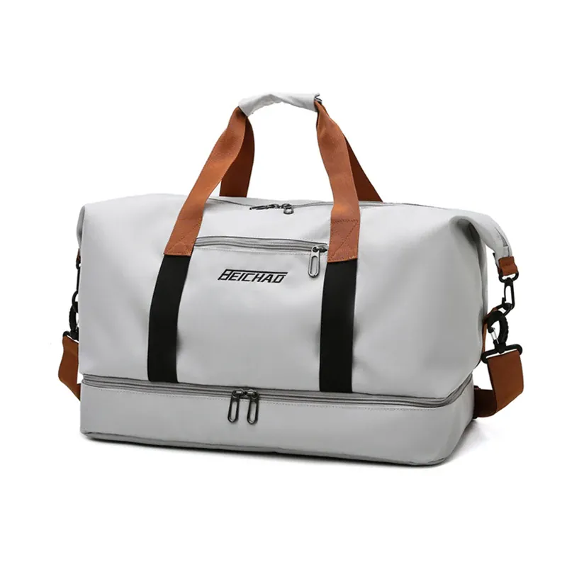 Sac polochon de voyage femme extensible en tissu Oxford avec bandoulière