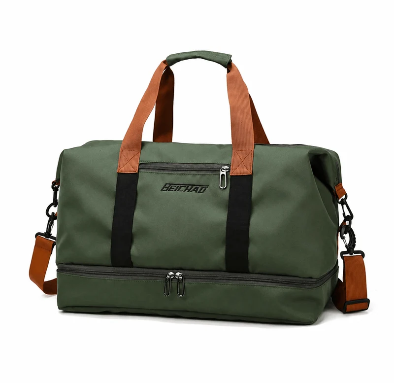 Sac polochon de voyage femme extensible en tissu Oxford avec bandoulière