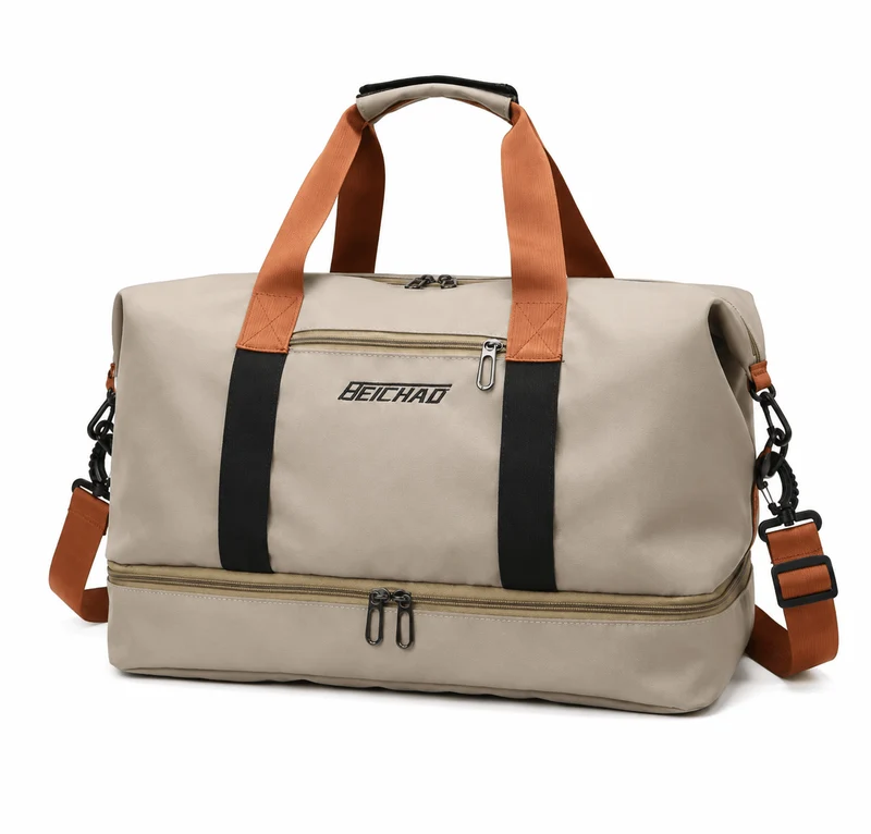 Sac polochon de voyage femme extensible en tissu Oxford avec bandoulière