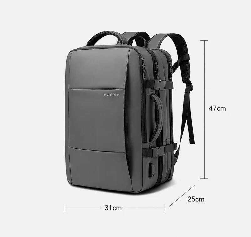 Sac À Dos Imperméable Homme Extensible Avec Port USB