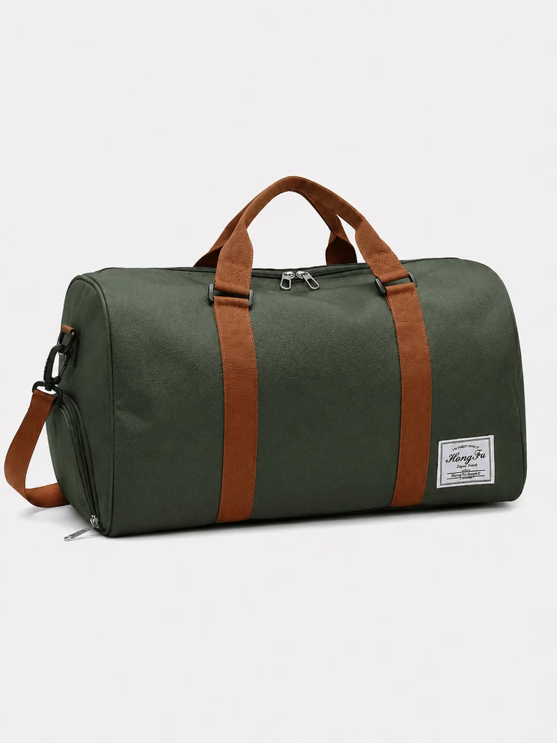 Sac polochon de sport en nylon avec poche à chaussures