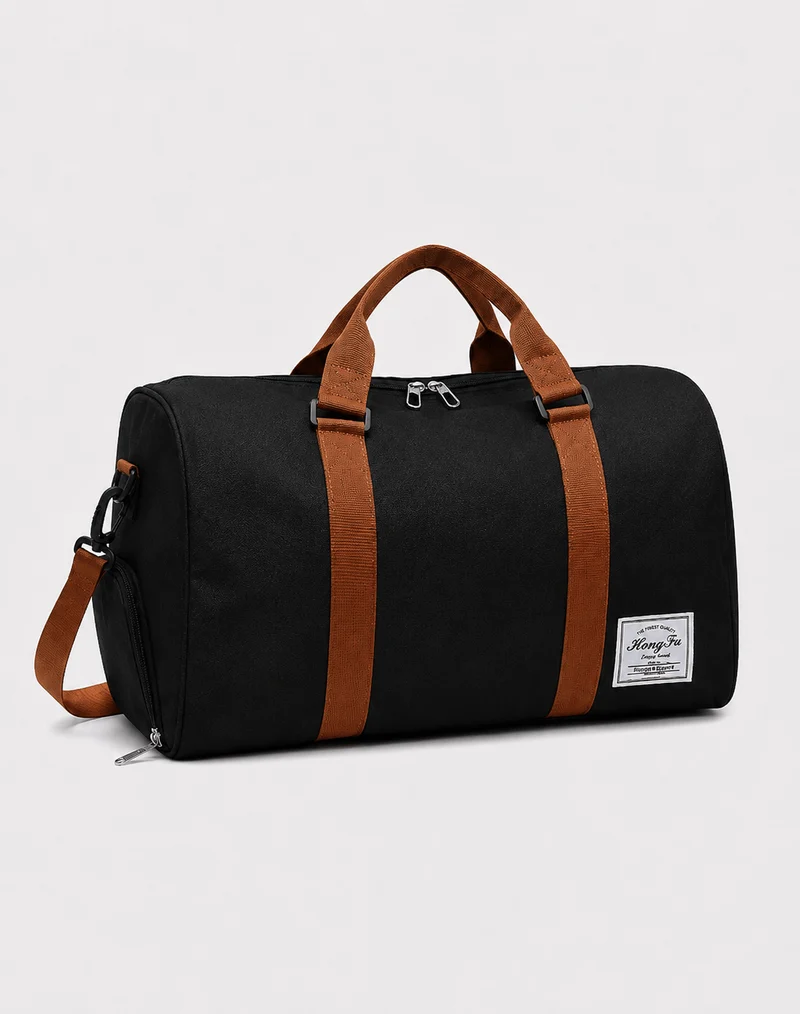 Sac polochon de sport en nylon avec poche à chaussures