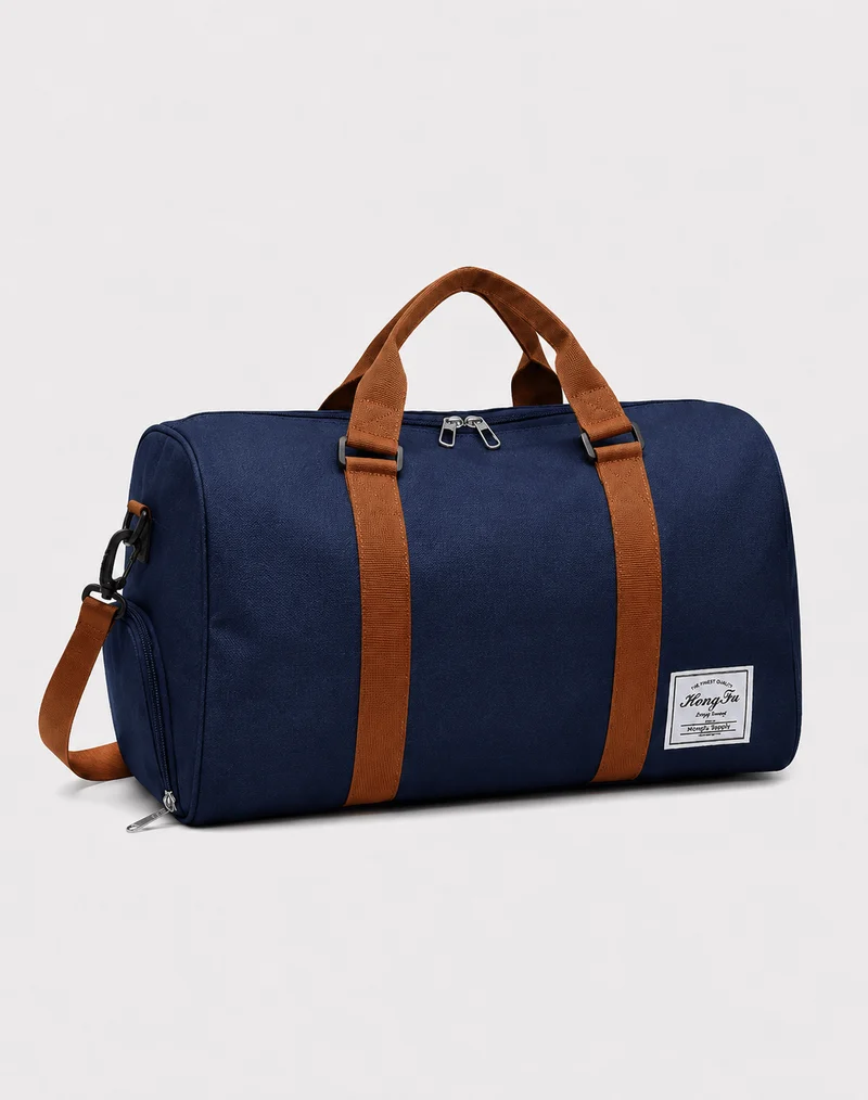 Sac polochon de sport en nylon avec poche à chaussures