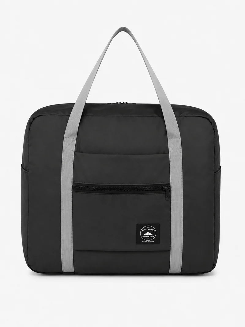 Sac polochon de voyage pliable imperméable noir 20-35 L