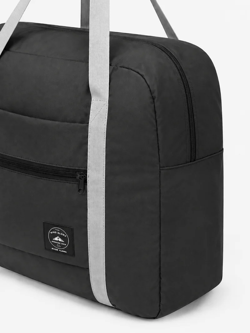 Sac polochon de voyage pliable imperméable noir 20-35 L
