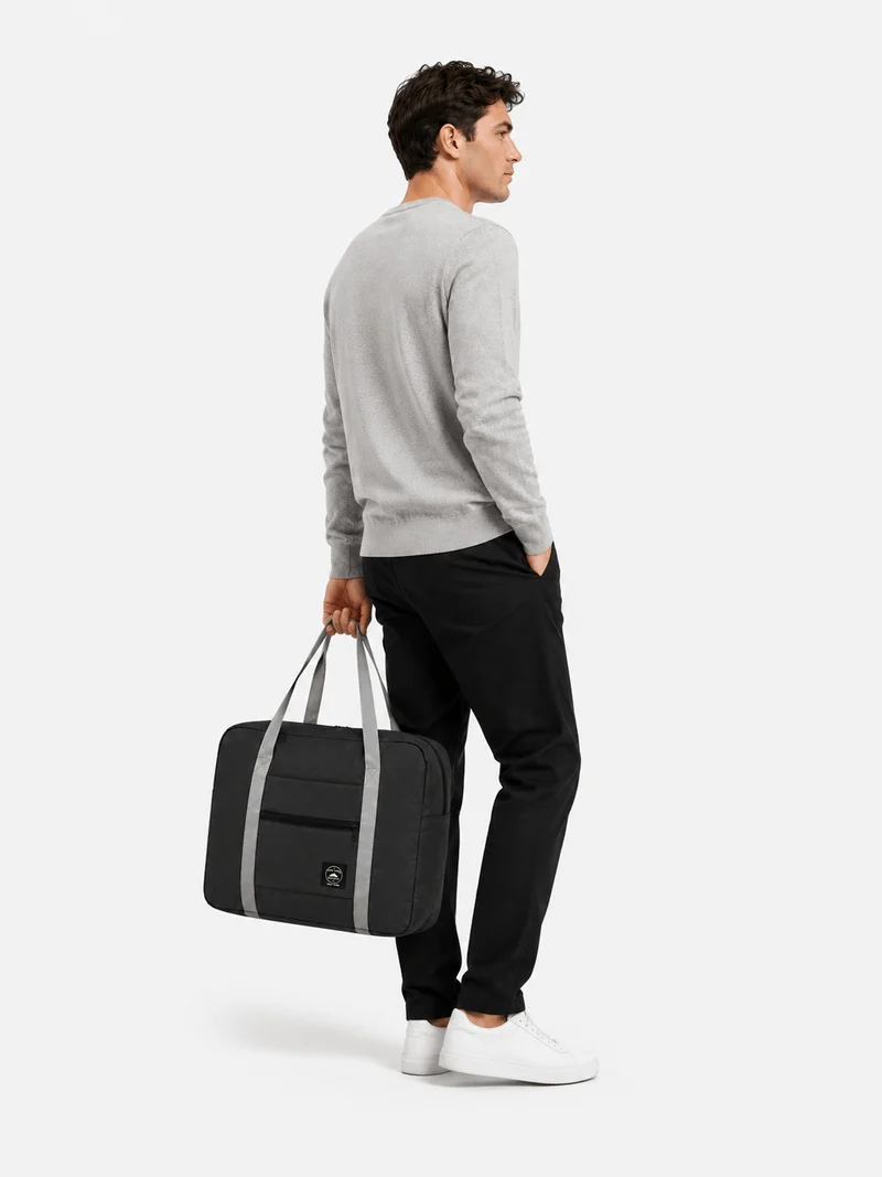 Sac polochon de voyage pliable imperméable noir 20-35 L