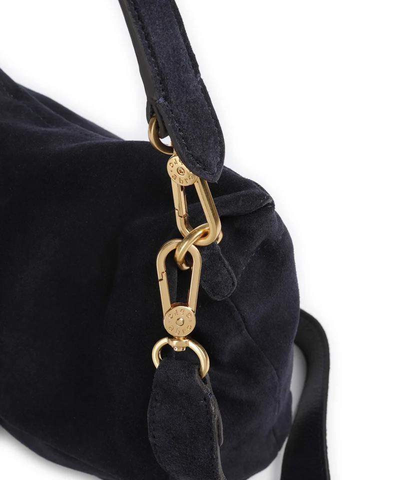 Abro Suede Temi Medium Sac porté épaule navy