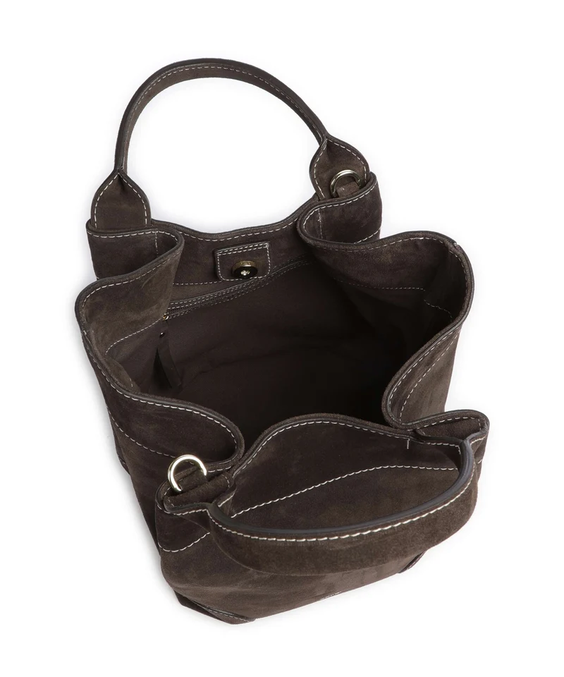 Abro Suede Essential Medium Sac à main dark brown