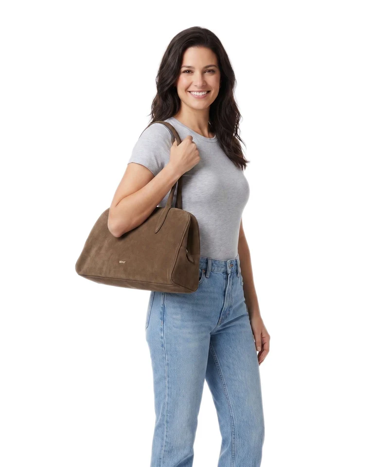 Abro Suede Amara Sac porté épaule khaki
