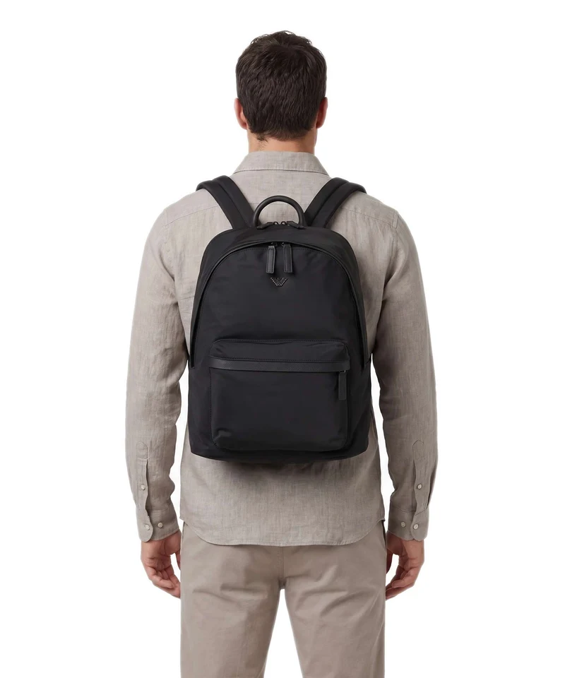 Emporio Armani Nylon Recycled Sac à dos black beauty