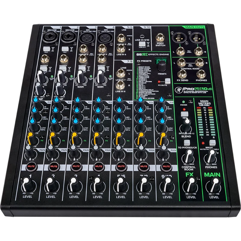 Mélangeur Professionnel de 10 Canaux avec USB - ProFX10v3