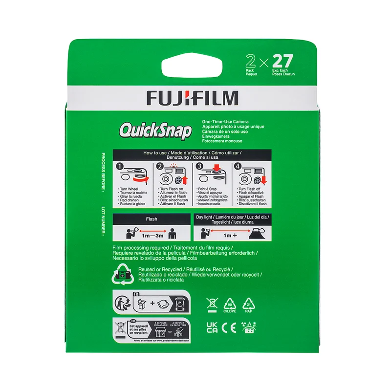 Appareil QuickSnap 400 flash (27 Poses, Paquet de 2)