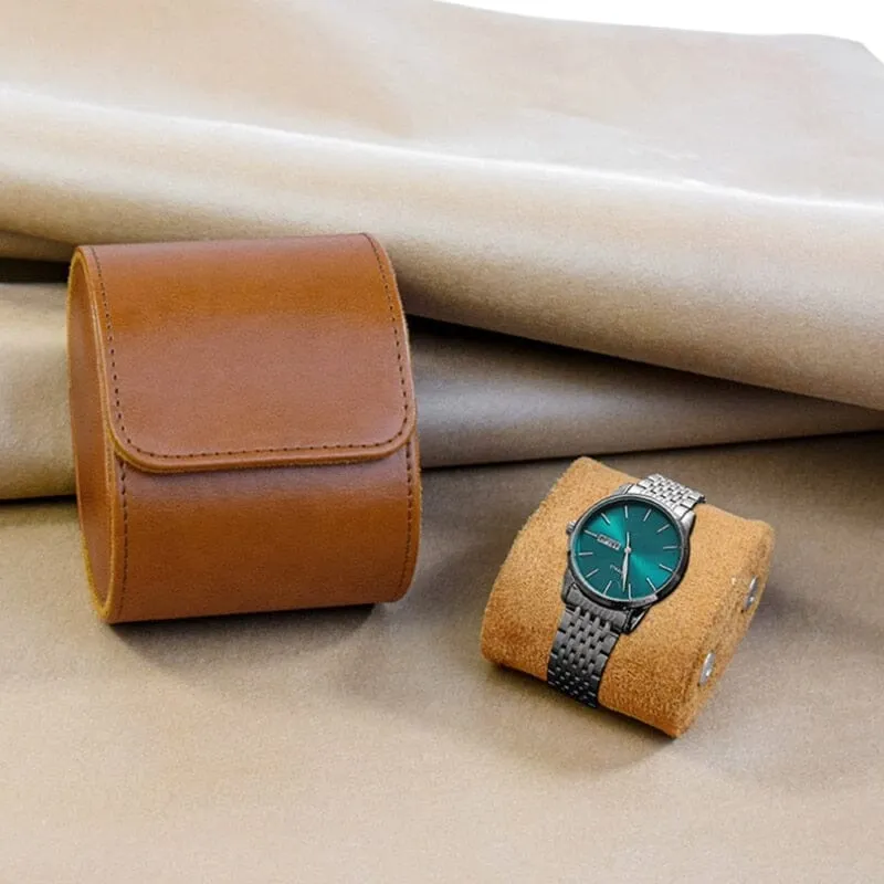 Étui à Montre de Voyage | Protection Marron Compacte