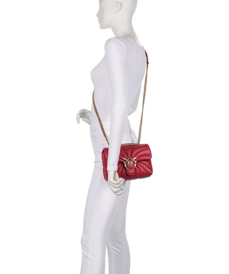 Pinko Love Puff Mini Sac porté épaule rosso rio/antique gold