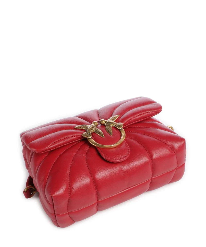 Pinko Love Puff Mini Sac porté épaule rosso rio/antique gold