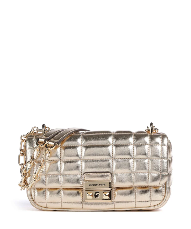 Michael Kors Tribeca Sac porté épaule pale gold