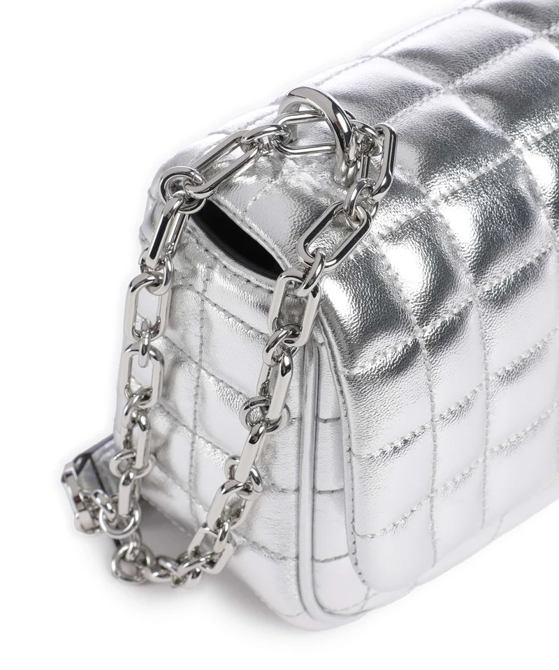 Michael Kors Tribeca Sac porté épaule silver