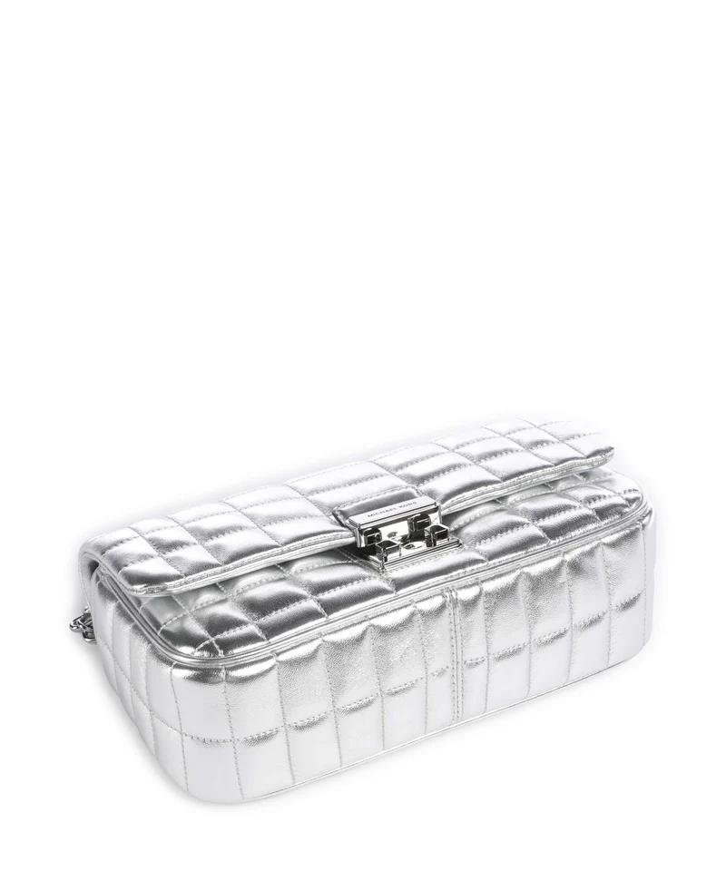 Michael Kors Tribeca Sac porté épaule silver