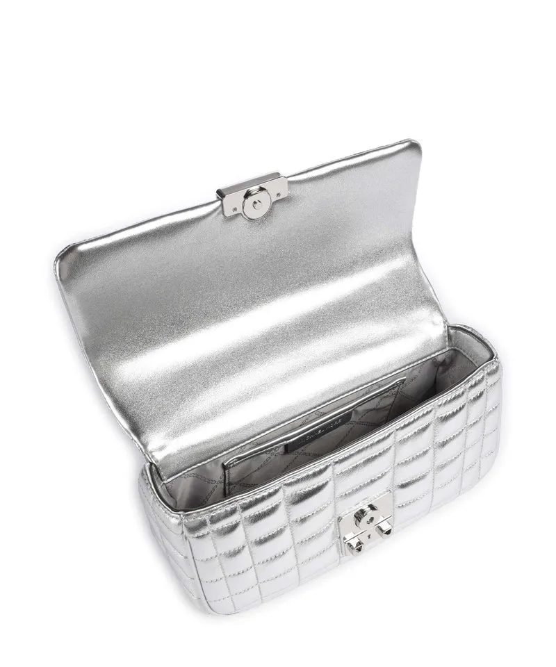 Michael Kors Tribeca Sac porté épaule silver