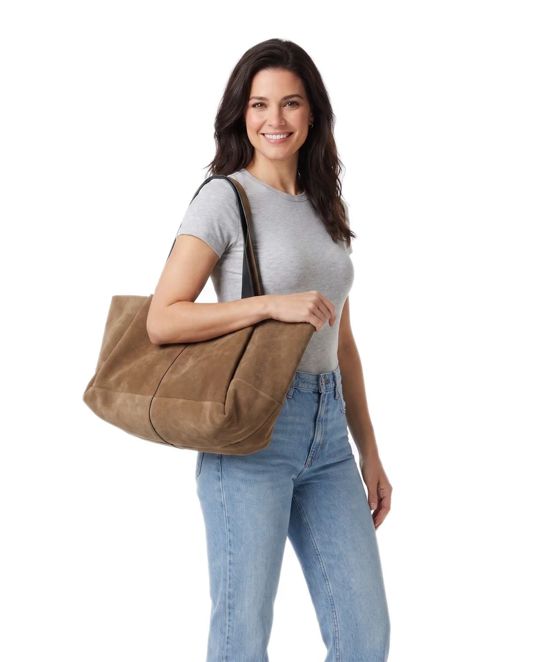 AllSaints Rosalie Cabas warm olive brown