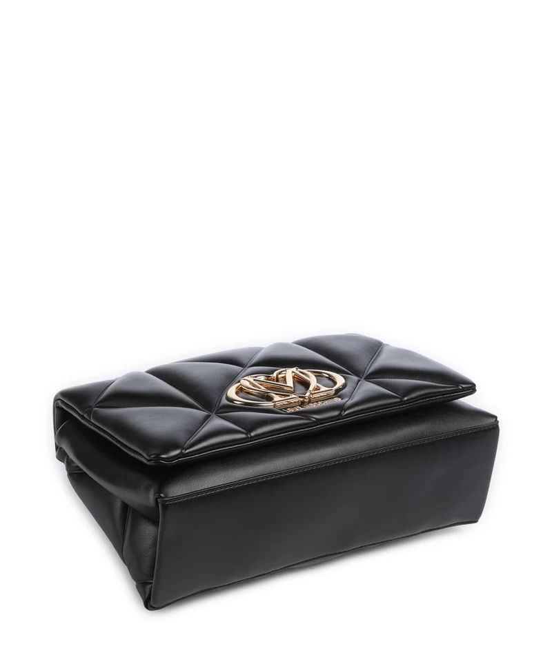 Love Moschino Embossed Q Sac porté épaule nero