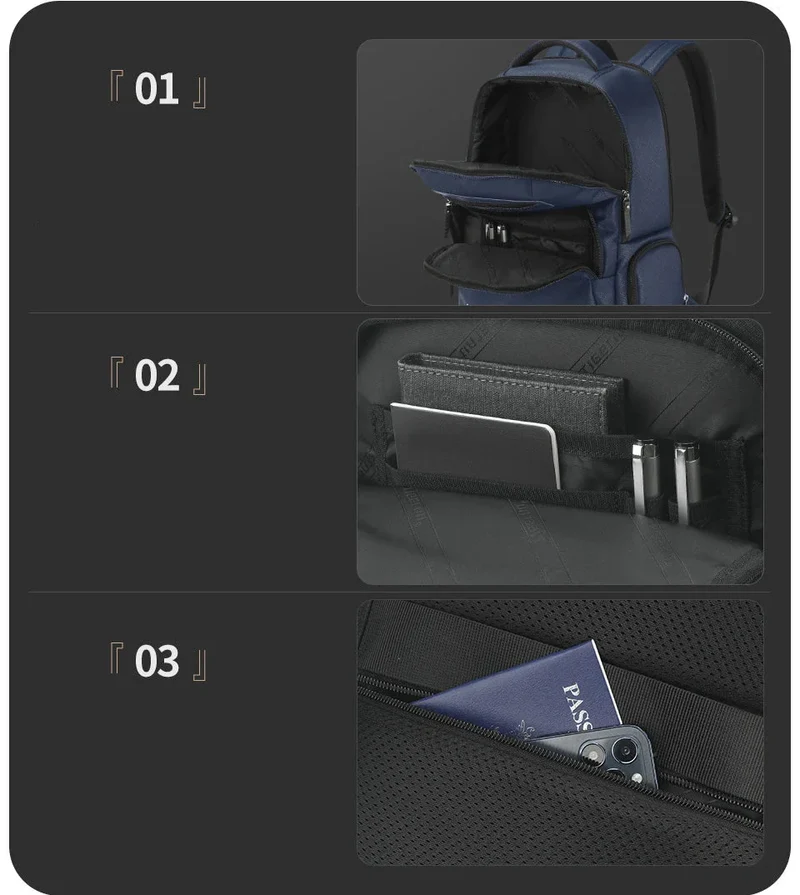 Sac à Dos Ordinateur Professionnel | Compartiment Anti-Chocs Imperméable