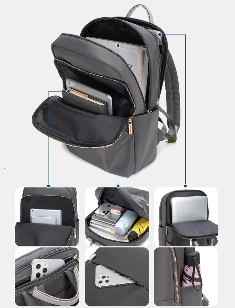 Sac à Dos Ordinateur Femme 14 Pouces | Multi-Compartiments Pratiques et Stylés
