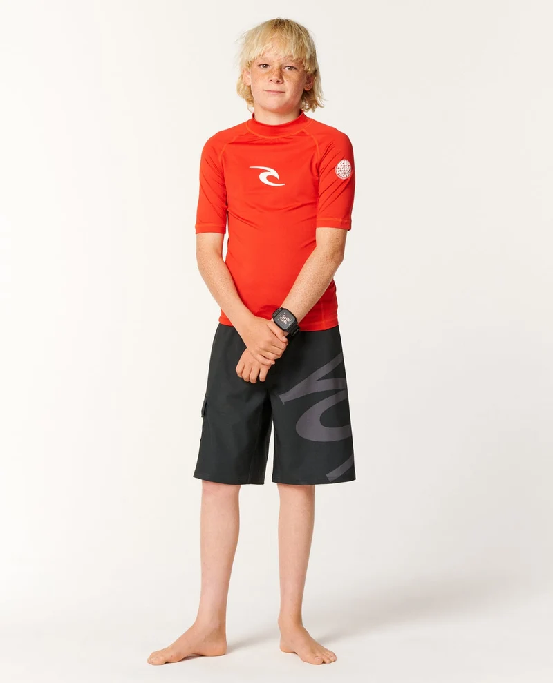 Waves UPF Short Sleeve Boy Rash vest