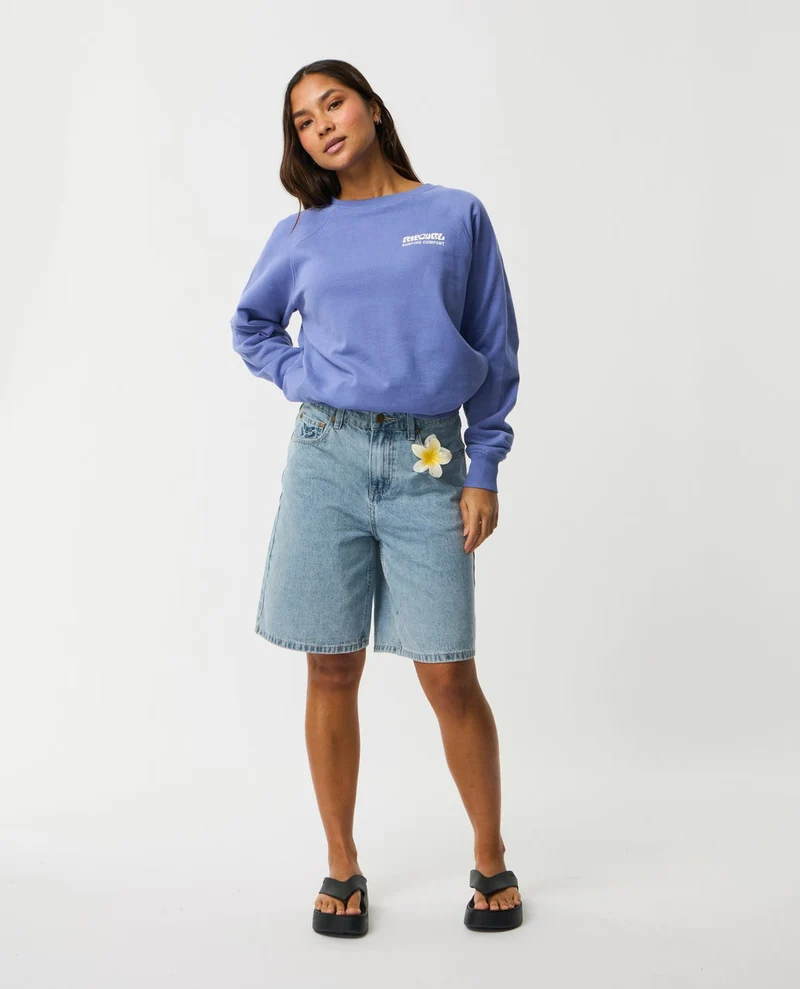 Surf Puff Raglan Relaxed Crew Fleece