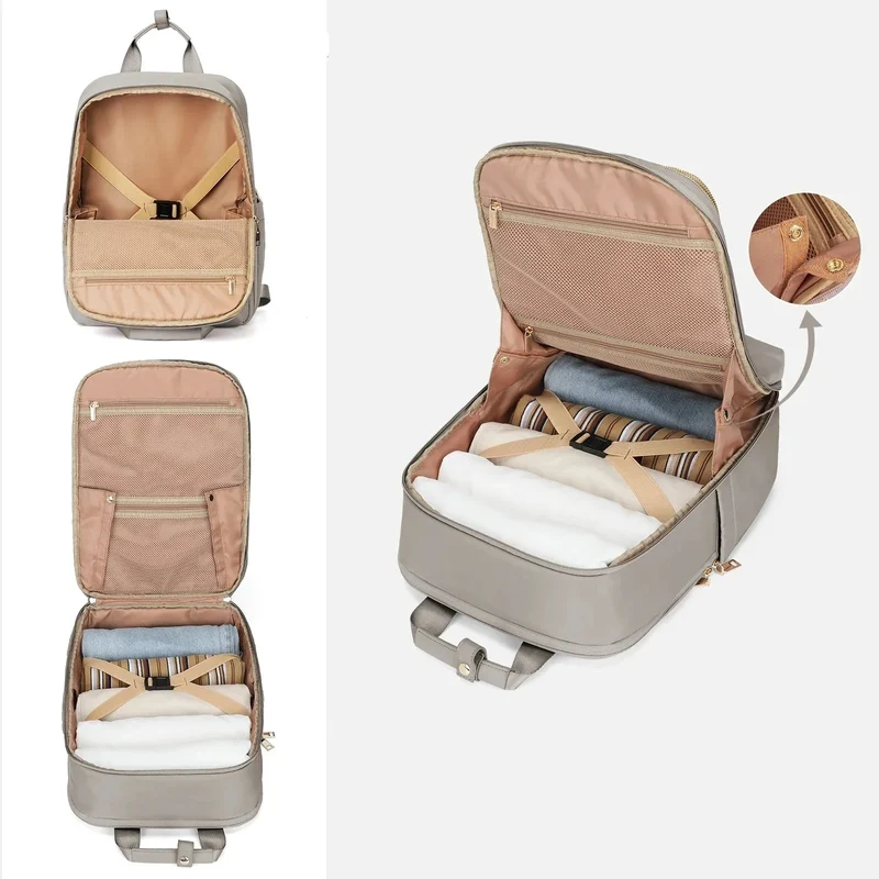 Sac à Dos Voyage Cabine Femme | Nylon Imperméable et Compartiments