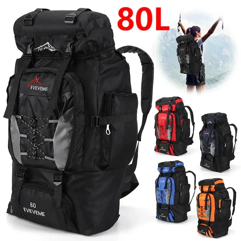 Sac à Dos Voyage 80l | Bretelles Ergonomiques Réglables