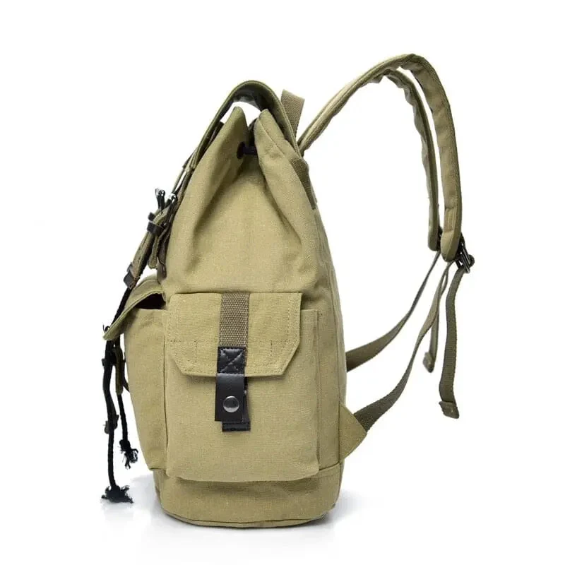 Sac à Dos Vintage Toile | Grande Capacité Poches Multiples